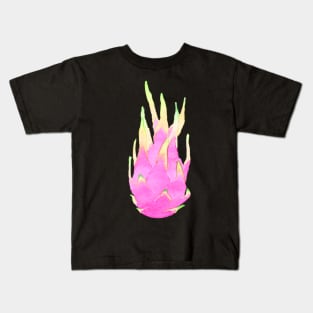 Watercolor pink pitahaya or dragon fruit Kids T-Shirt